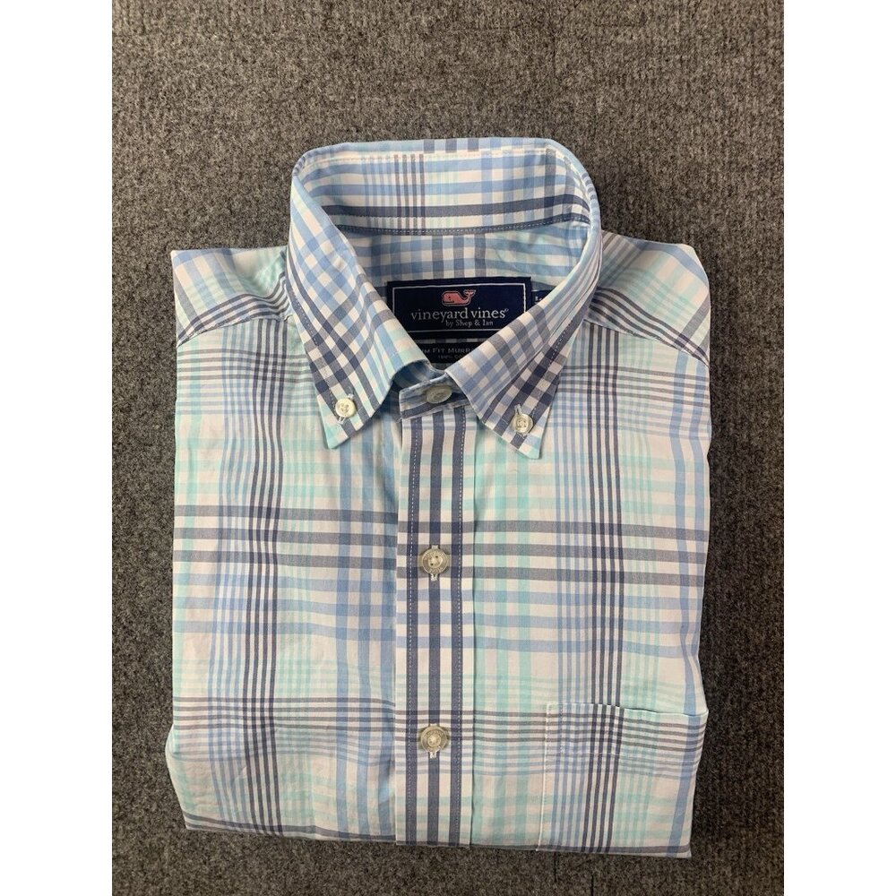 Vineyard Vines Slim Fit Murray Shirt Mens 100% Cotton L/S Button Down Size S